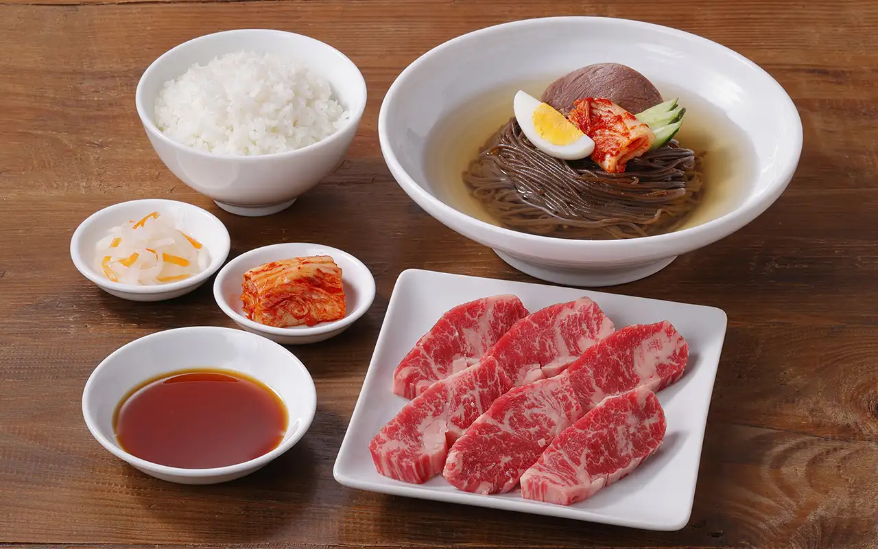 韓国冷麺＆上カルビ定食